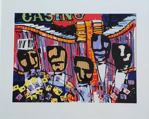Herman Brood - Casino - gesgineerd - ingelijst - EA - Groot - Certificaat kopen? Bied vanaf 1!