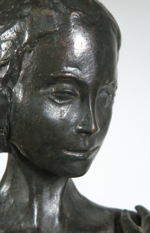 Isabel Ruys-Dudok van Heel - Bronzen beeld met tweekleurig patina, Eerste dans kopen? Bied vanaf 1300!