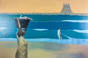 Valentin Bakardjiev - Olieverf op doek, Ghana vendu pour 180€ !
