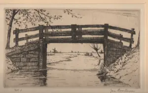 Jan Poortenaar - Brugje in een Noord Hollandse polder kaufen? Bieten Sie von 35!
