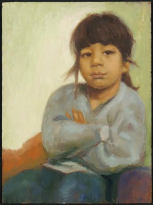 Peter Couwenberg - Olieverf op hardboard, Portret kopen? Bied vanaf 40!