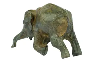 Pierre Chenet - Snuffelende Olifant - massief brons kopen? Bied vanaf 95!