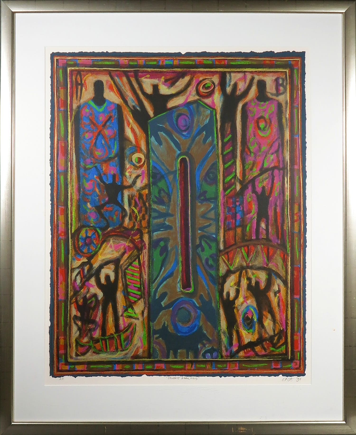 Eric Toebosch - Zeefdruk, Vruchtbaarheid - Ingelijst verkocht voor € 50!