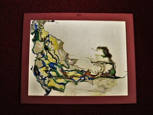 Niet of onleesbaar gesigneerd - Groot gesigneerd jaren 70 Abstract Aquarel "Colouring Wave" kopen? Bied vanaf 10!