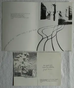 Herman Gordijn - 19 Nieuwjaarskaarten (1975-2017) met gedicht M. Vasalis ; 6x handgesigneerd kopen? Bied vanaf 1!