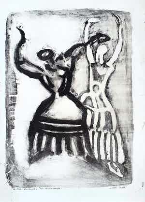 Wim Motz - Litho 'De dans' verkocht voor € 45!