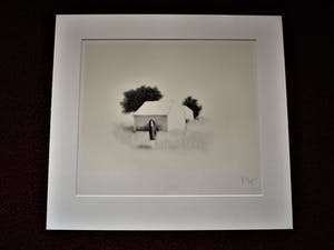 Metten Koornstra - meester van de verstilling - Litho - Vrouw in landschap - gesigneerd - jaren 60 kopen? Bied vanaf 10!