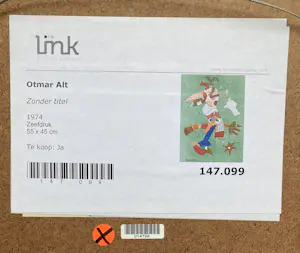Otmar Alt - biomorfische afbeelding - zeefdruk met preegdruk - ingelijst kopen? Bied vanaf 60!