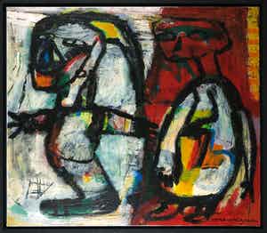 Henk Vierveijzer - Olieverf op doek, Nie alleen late - Ingelijst verkocht voor € 450!