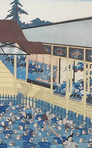 Utagawa Yoshimune - Houtsnede, Drieluik - Ingelijst kopen? Bied vanaf 100!