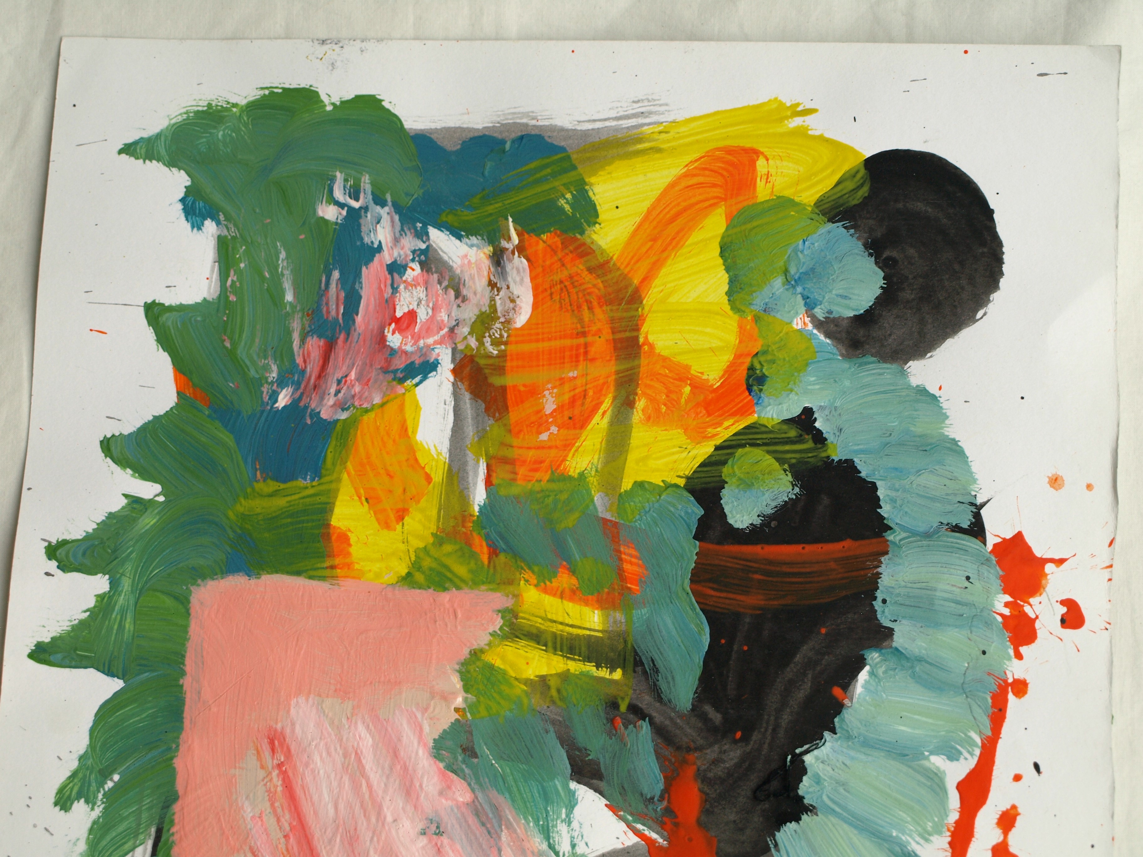 Peter Klashorst - Acrylverf op papier – Abstract 16 - 2016 kopen? Bied vanaf 35!