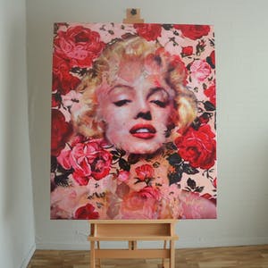 Peter Donkersloot - Marylin Monroe bloemen 120 x 100 kopen? Bied vanaf 400!
