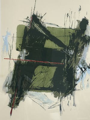 Arty Grimm - Abstracte compositie - Zeefdruk, Ingelijst (Groot) kopen? Bied vanaf 120!