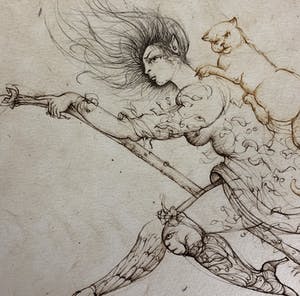 Leonor Fini - Aquatint La Sorcière sur le Balai kopen? Bied vanaf 25!