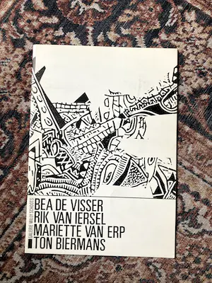 Ton Biermans - Uniek werk (acryl) op papier, Abstracte compositie kopen? Bied vanaf 35!