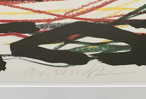 A.R. Penck - handgesigneerde kleurenlitho | 'Pferd' | 1991 (Ingelijst) kopen? Bied vanaf 600!