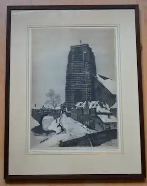 Hendrik de Laat - Grote ets St.Michielsgestel. Posthume druk. vendu pour 40€ !