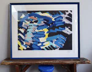 Karel Appel - Karel Appel - Stripes serie - Nr. 24 - Geheel nieuw ingelijst verkocht voor € 595!