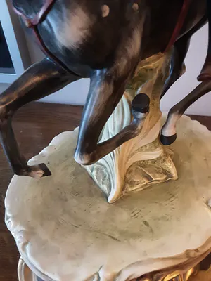 Real Fabbrica Capodimonte - Fraai Groot Beeld van een Trompetter op Paard kopen? Bied vanaf 100!