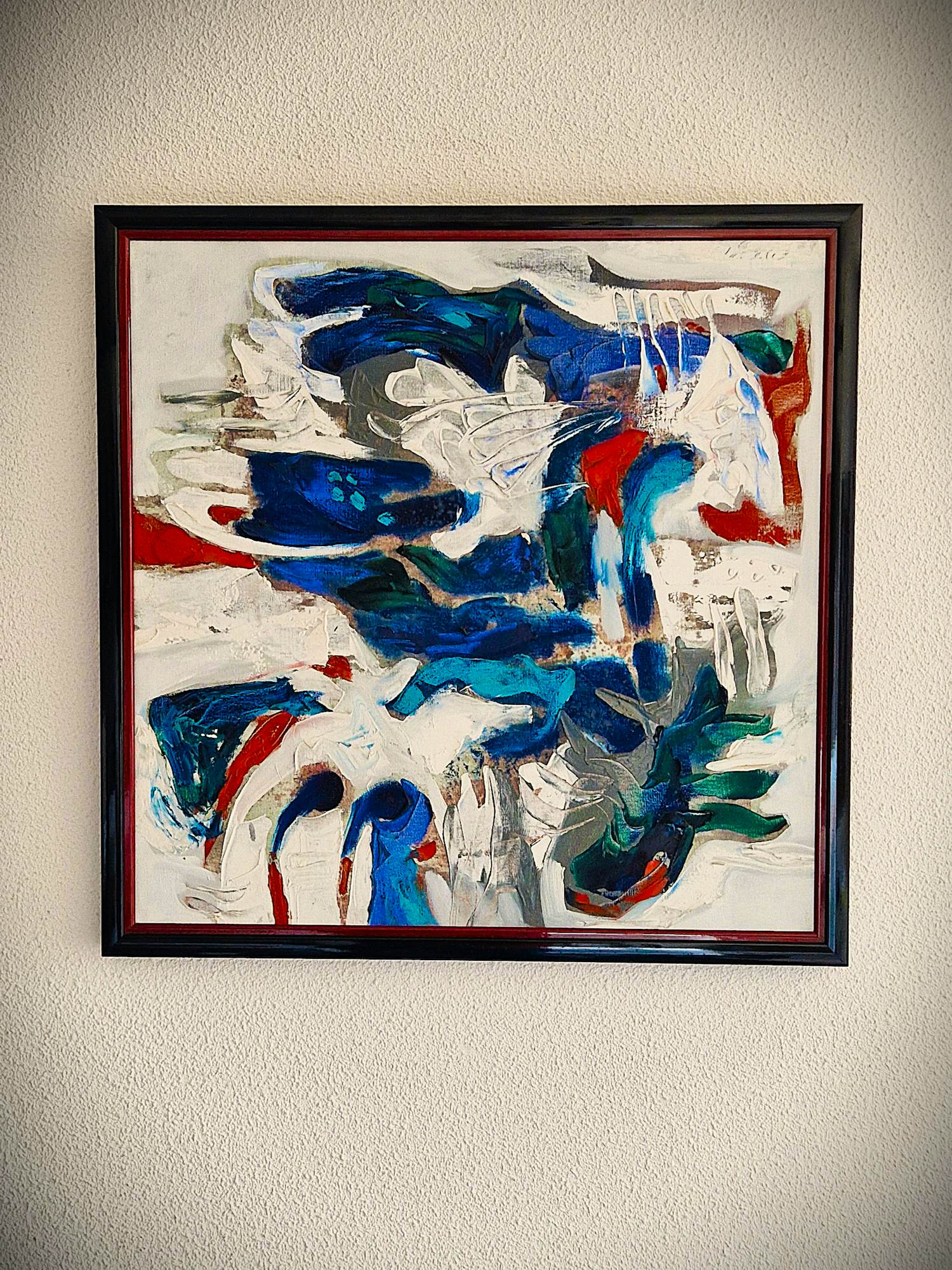 Ravindra Salve - Mumbai India - Zeer pasteus geschilderd olieverf op doek - abstract - gesign kopen? Bied vanaf 186!