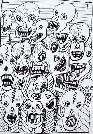 Ernst Vijlbrief - Pentekening verkocht voor € 40!