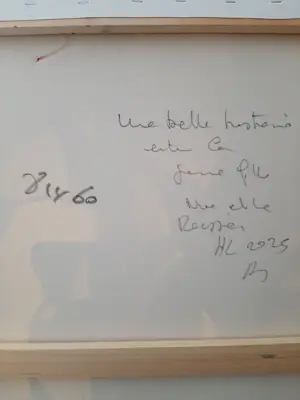 Patricia Kleyman - Acryl op doek. Titel,Une belle Histoire entre la Jeune fille Nue et le Poisson kopen? Bied vanaf 160!