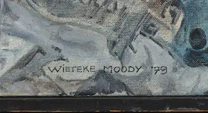 Wieteke van Dort - Acryl op doek, Schroothoop van autowrakken - Ingelijst (Groot) kopen? Bied vanaf 70!