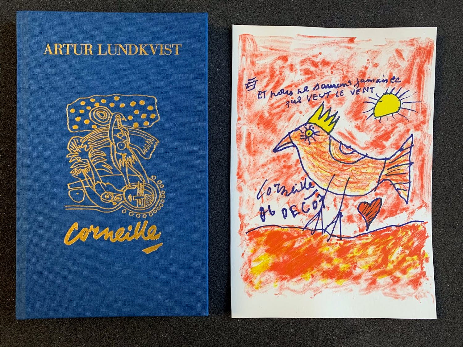 Corneille - Artur Lundkvist Boek Femmes et oiseaux + ets "Et nous ne saurons jamais ..." verkocht voor € 1!