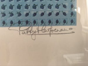 Patty Harpenau - Vierkant - lichtblauw Jaar 1989 - straalt rust uit kopen? Bied vanaf 45!