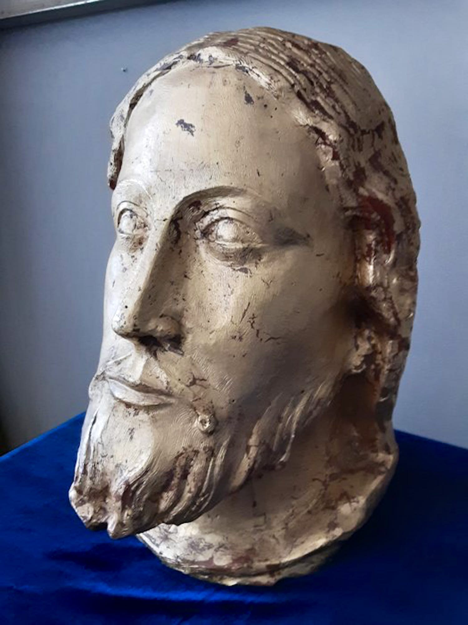 Niet of onleesbaar gesigneerd - Prachtig Verguld Christushoofd kopen? Bied vanaf 1!