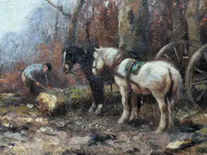 Cor Bouter - Houthakker met paarden kopen? Bied vanaf 200!