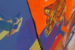 Kees Mol - Acryl op doek, Zonder titel - Ingelijst kopen? Bied vanaf 1!