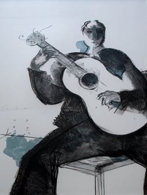 Constant - Grote ingelijste litho: Giet Niño Ricardo(mooie lijst!!) kopen? Bied vanaf 795!