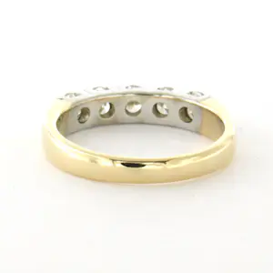 14k bicolour gouden ring met briljant geslepen diamant tot. 0.60ct – F/G - VS/SI kopen? Bied vanaf 710!