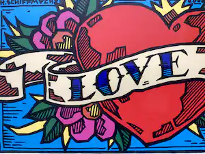 Henk Schiffmacher - Love - zeefdruk verkauft für € 85!