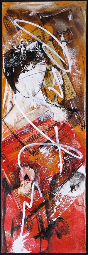 Dario Bosa - Gemengde techniek op doek, Zonder titel kopen? Bied vanaf 100!