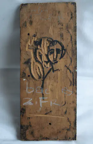 Fon Klement - Het houten drukblok van de houtsnede ‘Bootjes Zuid-Frankrijk’ uit 1957 kopen? Bied vanaf 75!