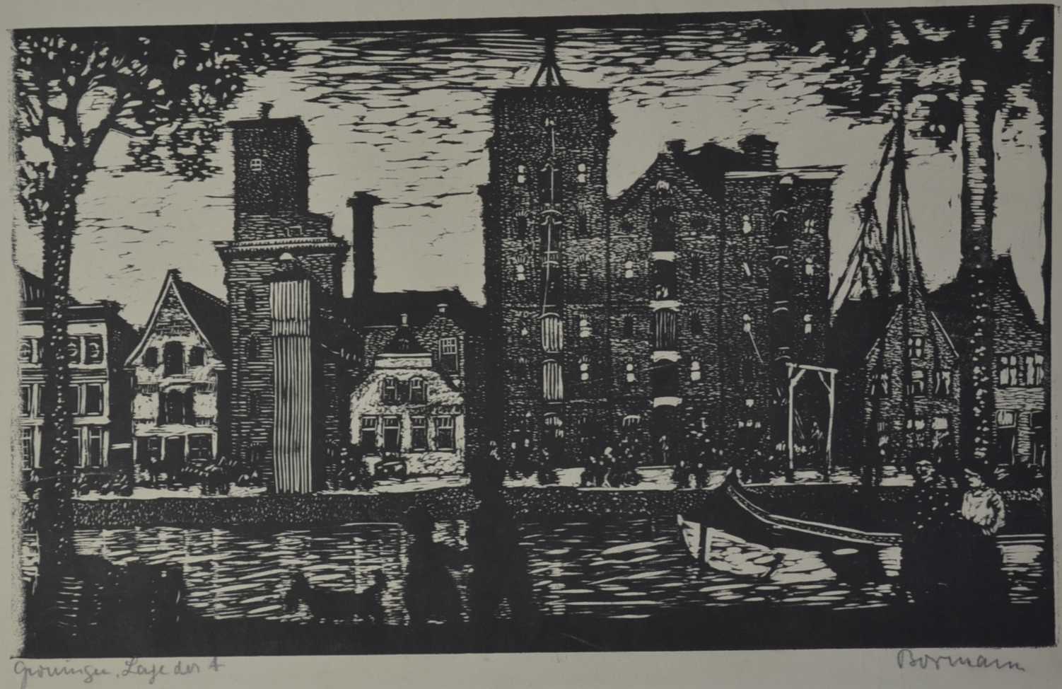 Emma Bormann - Lage der A, Groningen, houtsnede verkocht voor € 45!