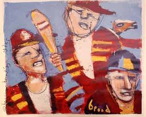 Herman Brood - Kleurengiclee HONKBALLERS Handgesigneerd verkocht voor € 1!