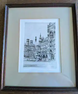 Paul Geissler - Prof. Paul Geissler (1881-1965) – "München" – Handgesigneerde Ets kaufen? Bieten Sie von 40!