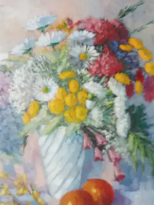 Arie-Kees van Noort - Vaas met bloemen en sinaasappels kopen? Bied vanaf 360!