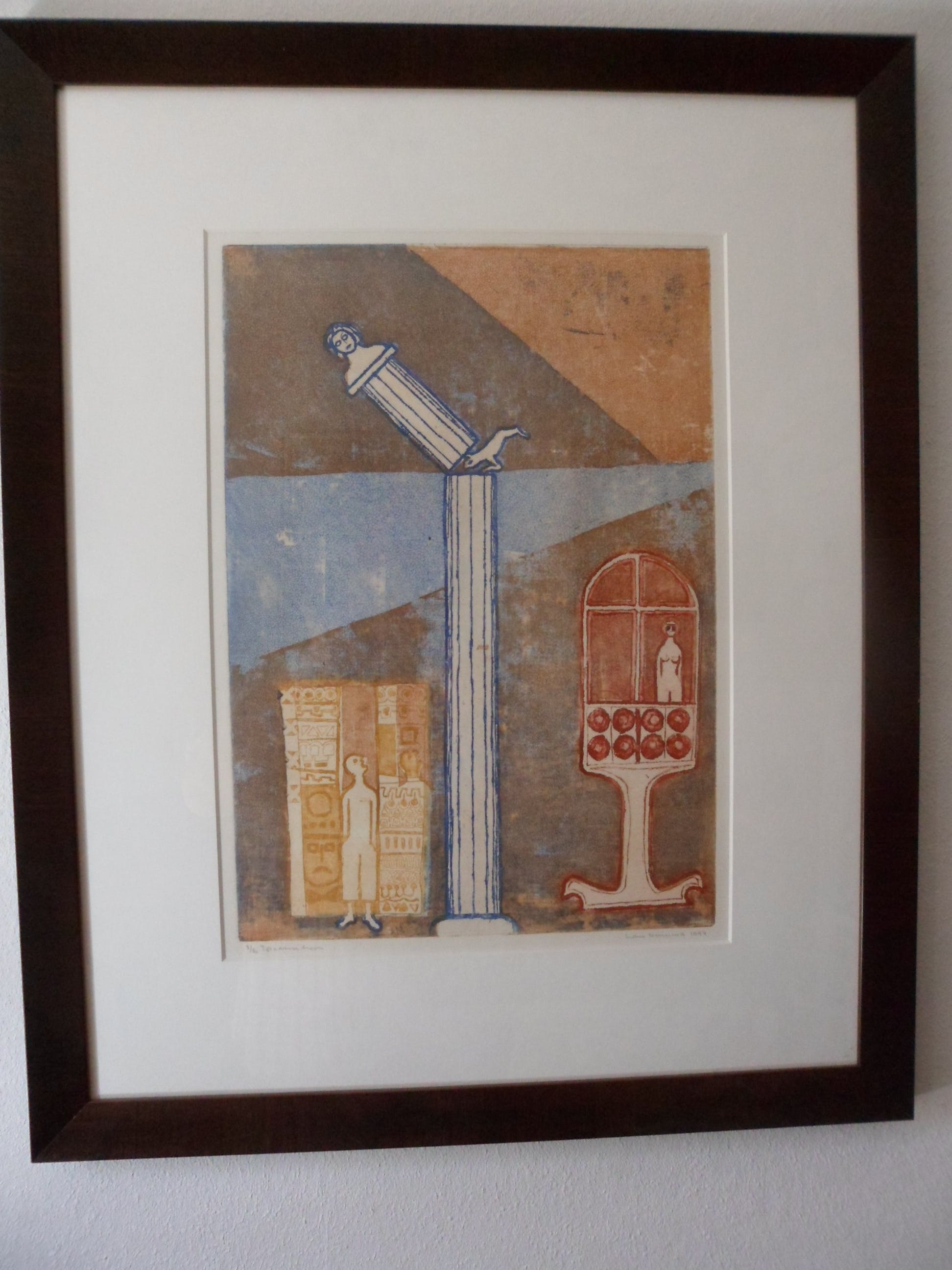 Hans Buining - Kleuren ets , titel, "Toscaanse droom ". kopen? Bied vanaf 20!