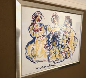 Anton Heyboer - Krijttekening met 3 Vrouwen kopen? Bied vanaf 700!