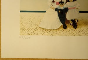 Jan Balet - Familie am Strand kopen? Bied vanaf 25!