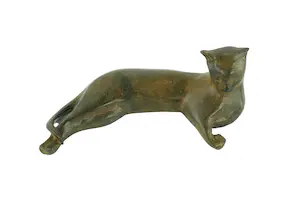 Pierre Chenet - Bronzen beeld van liggend katje kopen? Bied vanaf 219!