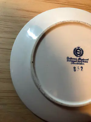 Amstelhoek - delfts blauw bordje 12,5 cm handwerk door Elesva Amsterdam kopen? Bied vanaf 1!