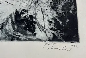 Fred Thieler - Frühe signierte Original Radierung 1962 - Probe - sehr rar - Informel kopen? Bied vanaf 250!