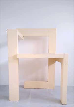 Iconisch ontwerp, stoel ontworpen in stijl van de Steltmanstoel Gerrit Rietveld verkocht voor € 50!