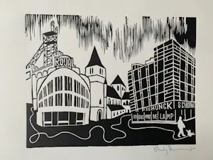 AcheterStanley Donwood - Originele linosnede n.a.v. expo? Enchérissez de 275!