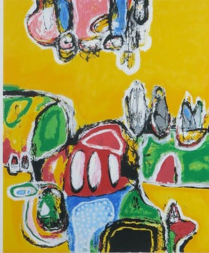 Hans Heijman - Zeefdruk, Droomlandschap -Ingelijst kopen? Bied vanaf 35!